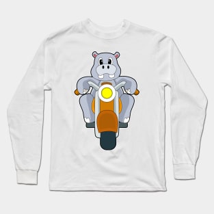 Hippo Motorcycle Long Sleeve T-Shirt